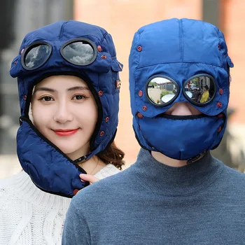 2020 Nové módne teplá čiapka zimná mužov originálny dizajn zimné čiapky pre ženy, deti nepremokavá kapucňa klobúk s okuliare cool kukla