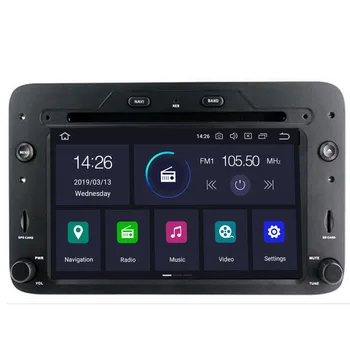 2 Din Android 10 8core Automotivo Rádio Pre Alfa/Romeo/Pavúk/Brera/159 Sportwagon Auto Multimediálny prehrávač GPS, DVD Octa-Core DSP