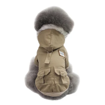Kapucňou Psa Oblečenie na Jeseň Zima Mäkké Teplý Kabát Pet Hoodie Dodávky SP99
