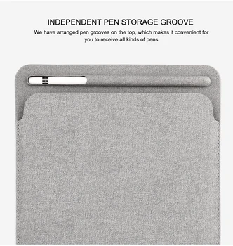 Bielizeň dokončiť Sleeve Case for iPad Pro 10.5 Puzdro Taška Kryt s Ceruzkou Slot pre iPad 9.7 Pro a pre nový ipad 9.7 2018 Uvoľnenie