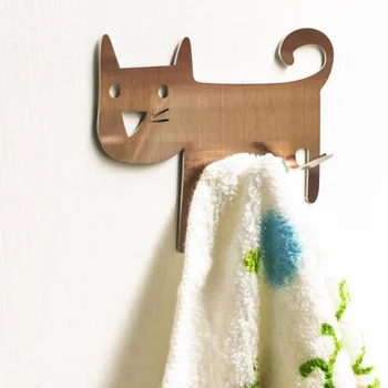 Mačka-tvarované Wall Mount Háčiky Tvorivé Chladnička Magnetického Kľúča Držiteľa Magnet Rack Háčiky na Šaty Chladnička Dvere Dekor