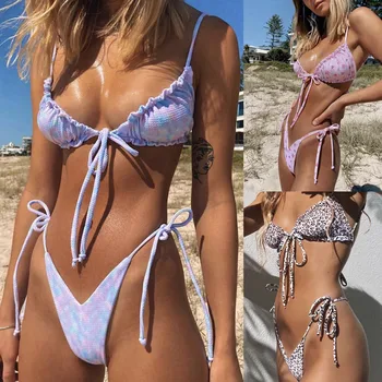 Sexy Bikiny Žien Obväz Bikini Set Push-Up Brazílske Plavky vpn Pás plážové oblečenie Plavky dvojdielne plavky plážové oblečenie plavky