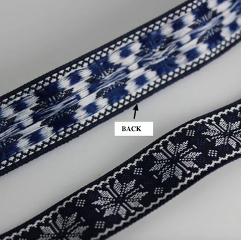 Výšivky žakárové tkaniny popruhu pásky čipky orezania pása s nástrojmi etnických 2,5 cm tribal boho DIY odev taška darček príslušenstvo rodák zakka