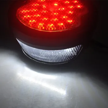 Chrome Rám Motocykla Kolo Retro Štýl LED zadné svetlo Brzdové Beží Svetlo Dekoračné Svietidlo Pre ATV KTM