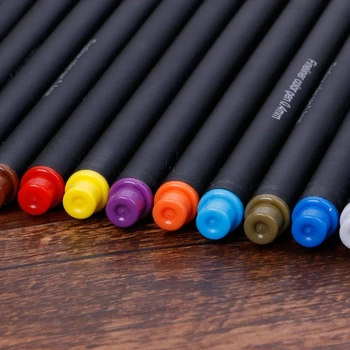 Fineliner 12 / 24 Farby Pen Set 0,4 mm Jemné Tip Line Písanie Kreslenie Marker Pero