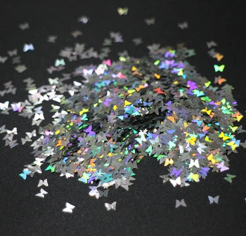 50g/pack ,3mm Motýľ Holografické Glitters Laser Plátky Paillettes Glitters Flitrami Na Nechty,Telo,Tattoo Art,Make Up.