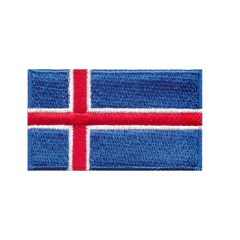 10pcs Nové výroba teplej úžitkovej Islandskej národnej vlajky výšivky odevy alebo dekoratívne nálepky Železa-Na škvrny Pekné a praktické