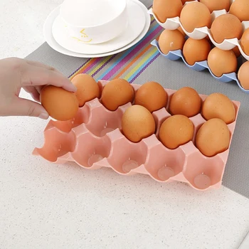 2 ks Kuchyňa Vajcia Úložný Box Úložný Box Chladnička Skladovanie Vajec, 15 Mriežky Plastové DAG-lode