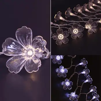 LED Optický Trúby Kvet Svetlo Trúby Lampa Reťazec Christmas/Vianoce/svadobné Party Decor