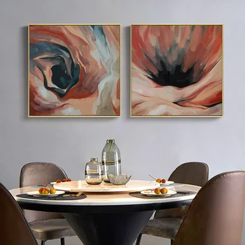 Moderná Severská Abstraktné Kvety Dekorácie Plagát pre Tlač Plátno na Maľovanie Obývacej Izby, Spálne, Kancelárie Obrázok Wall Art Domov
