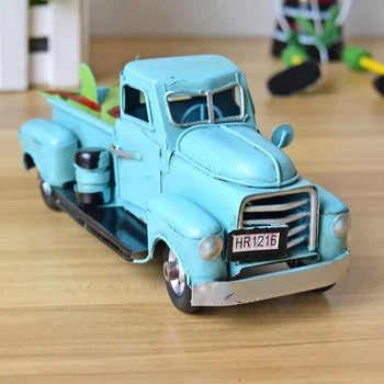 Vintage Kovové Truck Vianočné Ozdoby Deti Na Vianoce, Darčeky, Hračky Stôl Dekorácie Dieťa Hračky