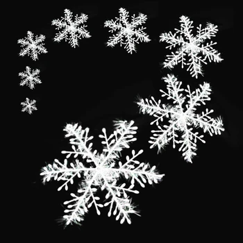 12Pcs Vianočné Ozdoby Umelé Snowflake Vianočný Strom Decor Snehu Falošné snehové Vločky Zimné Dekorácie Pre Domov Noel
