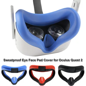 Mäkké Silikónové Sweatproof Oko Tvár Pad Kryt pre Oculus Quest 2 VR Okuliare Headset Anti-únik Tvár Pad Príslušenstvo Umývateľný