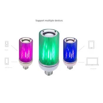 Bluetooth o LED Hudba Svetlo Mobile APLIKÁCIE Ovládanie Farebné Hudobné Svetlo Smart Plameň Hudby Žiarovky