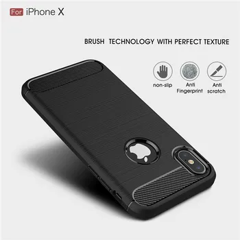Pre iPhone 11 Pro XS Max X XR Luxusné Uhlíkových Vlákien TPU Telefón puzdro Pre iPhone 8 7 6 6 Plus Shockproof Silikónové Zadný Kryt Prípade