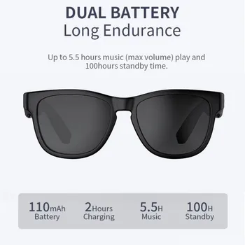 High-End Kostné Vedenie Bluetooth 5.0 Slnečné Okuliare Open-Ear Headset Polarizované Okuliare Bezdrôtový Okuliare