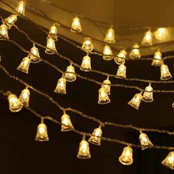 Farebné Nepremokavé Zvony Víla String Svetlo Vianočného Stromu Visí Doma Strán Nový Rok Dekorácie