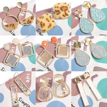 BICUX Nové kórejské Vyhlásenie Náušnice pre Ženy 2020 Vintage Geometrické Módne Šperky Náušnice Srdce Akryl Drop Svadobné Earings