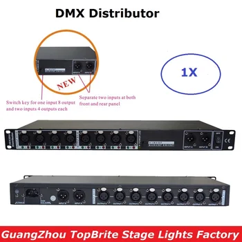 Nový Dizajn 88-265V Príkon DMX Zosilňovač / Splitter / DMX Signálu Repeater/ 8 Výstupné Porty Signálu DMX512 Distribútor Rýchle dodanie