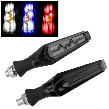 YOSOLO 1Pair Tečúcej Vody, Flash Blinker Svetlo Blesku Motocykel Zase Signálneho Svetla Univerzálne Motocyklové LED Indikátor