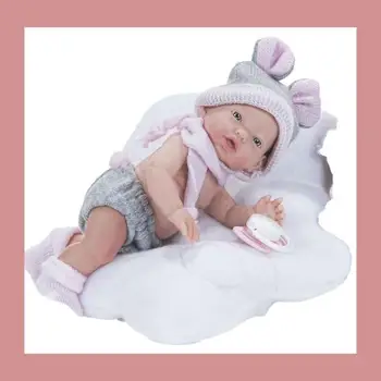 Ručné baby doll sa Narodil 21 cm. Deviatky D 'Onil s cloud vankúš a cumlík, baby doll, bábiky, baby doll, baby doll