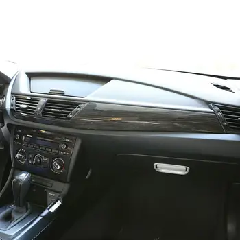 Čierne póry Dreva ABS Plast Nálepky stredovej Konzoly Dekorácie Panel Výbava pre Staré BMW X1 E84 2011-LHD Vozidlá, Príslušenstvo