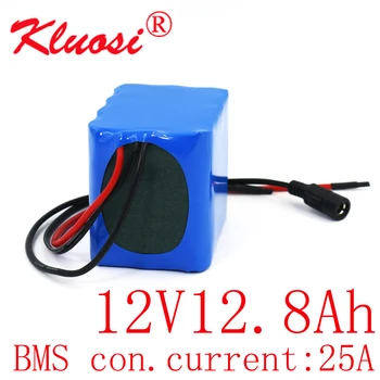 KLUOSI 12V 12.8 Ah 12Ah 3S4P Vysokou Kapacitou 12,6 V Li-ion Batéria s 25A BMS pre LED Žiarovka Svetla Záložného zdroja Elektrickej Nástroj