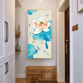 Kvet Rastliny Plátno na Maľovanie Lotus Múr Umenia Plagátu a Potlačou obrazov na Stenu pre Domova Obývacej Miestnosti Dekorácie