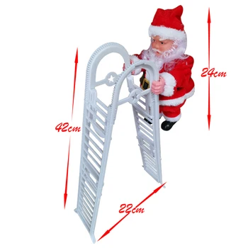 Elektrické Lezenie Rebríky Vianočné Hračky Pre Deti Vianočný Stromček Visí Ozdoby Nový Rok Hudobná Hračka