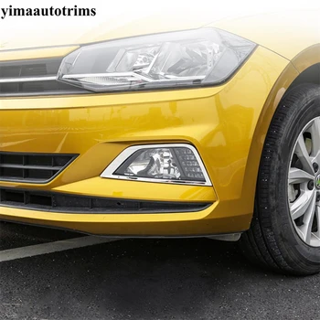 Predné Hmlové Nárazník Svetlá Lampy Rám, Kryt Výbava Nehrdzavejúcej Ocele Vonkajšie Prerobit Súprava Príslušenstva Pre VW Volkswagen Polo 2019 - 2021