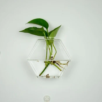 6 Tvary DIY Jasné, Závesné Sklenené Vázy kvetov Rastlín Terárium Váza Kontajner Micro Krajiny Svadobné Domáce Dekorácie