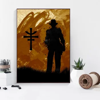Útok Na Titan Indiana Jones Walking Dead Breaking Bad Film Umelecké Plátno Plagát Domov Stenu Decor (Bez Rámu)