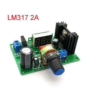 LED LM317 Krok Dole Výkon Nastaviteľný Regulátor Napätia Vstupného DC 0V-30V AC 0V-30V DC Výstupné 1.25 V-28V 2A