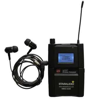 Staraudio Pro Stage Show UHF Bodypack Bezdrôtový In-Ear Stereo Monitor Systému SMSU-0209