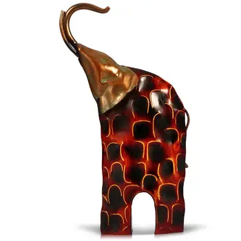 Tooarts Úžasné Kovové Sochy Zvyšovanie Hlavu Iron Art Slon Bytového Zariadenia, Výrobky Domáce Dekorácie
