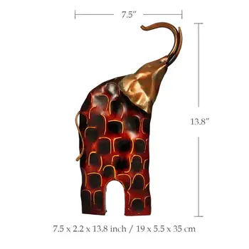 Tooarts Úžasné Kovové Sochy Zvyšovanie Hlavu Iron Art Slon Bytového Zariadenia, Výrobky Domáce Dekorácie