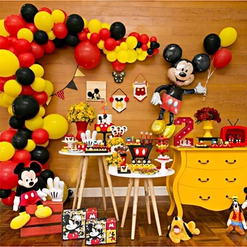 Dieťa Sprcha Mickey Mouse Téma Strana Navrhne Deti Strany Jednorázový Riad Mickey Minnie Mouse Festival Prospech Darčeky Dekor