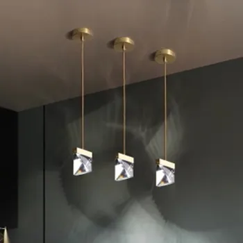Postmoderných Nordic minimalistický krištáľový luster svetlo luxusné art diamond reštaurácia spálňa posteli závesné led svietidlá