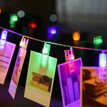 Dekorácie Svetlo 20 LED Foto Klip String Svetlá Na Vianočný Večierok Svadobné Domov Stenu Jednoduché, Jemné Dekorácie Svetlá