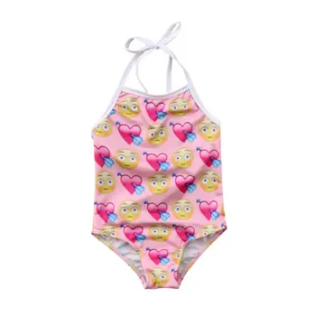 Roztomilý Batoľa Detský Baby Girl Plávať výraz Romper Plaviek Popruhy Plavky Jumpsuit Oblečenie Oblečenie, Plavky, plavky