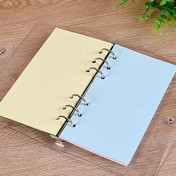 PU Kožené A6 Vestník Notebook Binder Denník Plán Knihy Plánovač Denník Loose-Leaf Binder Kryt DIY Notebook Supples