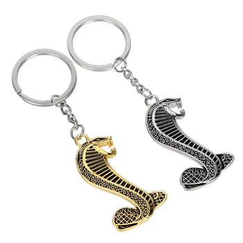 Keychain Kovové Cobra Had Znak, Odznak Krúžok na Auto Keyring Auto-styling Taška Prívesok prívesok na Auto