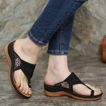Nové letné veľkosť dámske topánky retro silné päty dámske sandále kliny topánky pre ženy Dizajnér