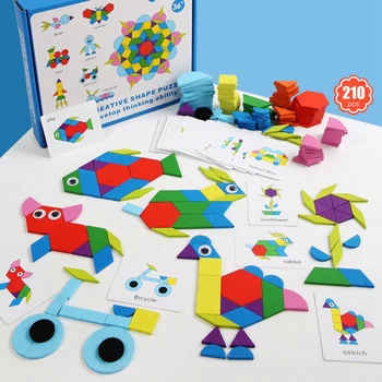 Drevené Vzor Bloky Puzzle Triedenie a Stohovanie Hry, Vzdelávacie Hračky pre Batoľatá, Deti Chlapci Dievčatá
