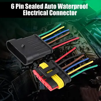 5 Pár Aute 6 Pin Spôsobom Zapečatené Auto Elektrického Konektora Zástrčku Kit Auto Doplnky, Nepremokavé