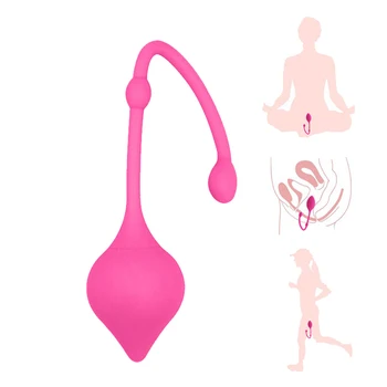 Lekársky silikón kegel gule vaginálny vibrátor sexuálne hračky pošvy loptu utiahnite pomoci láska geisha loptu ben wa sex produkty pre ženy