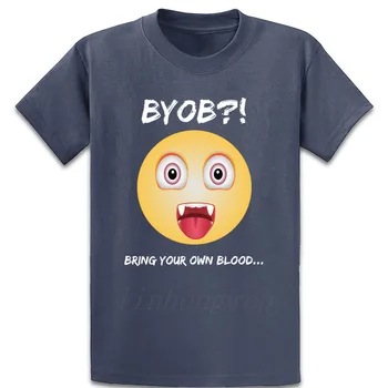 Byob Priniesť Vlastnú Krv Upíra T Shirt Zábavné Jar Jeseň Vzor O-Krku Anti-Wrinkle Bavlna Vlastné Písmená Tričko