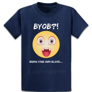Byob Priniesť Vlastnú Krv Upíra T Shirt Zábavné Jar Jeseň Vzor O-Krku Anti-Wrinkle Bavlna Vlastné Písmená Tričko