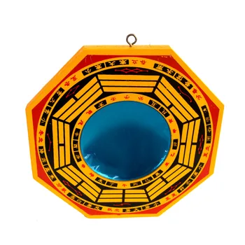Feng Shui Žlté Drevo Bagua Konkávne Zrkadlá Pakua SKU:S1008-3A