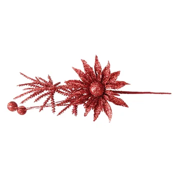 Šumivé Umelý Kvet Stonky Vianočný Strom Dekorácie Na Vianočný Veniec Veniec Ornament Príslušenstvo